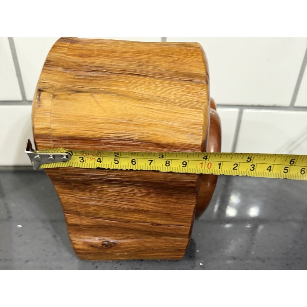 Wood Cedar Log Jewelry Trinket Box Heart Shaped‎ Drawer Artist Jeff Trag - Picture 9 of 12